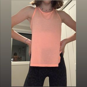 Zella girl coral tank top with cross back